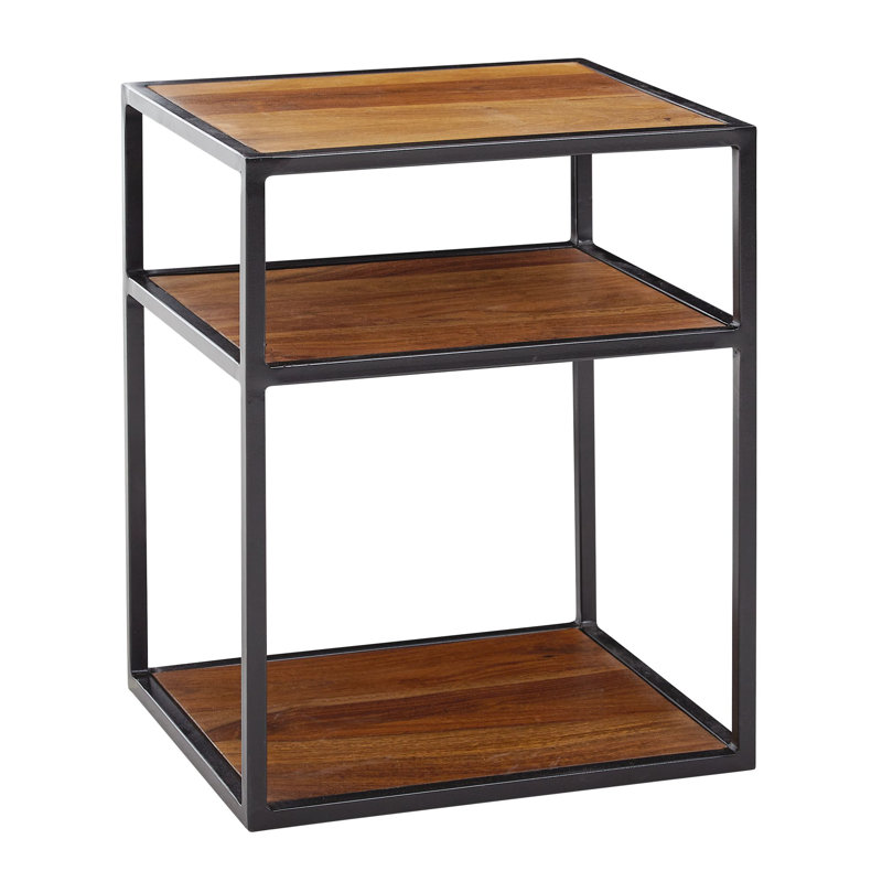 Jamieleigh 40cm W Stainless Steel Bedside Table