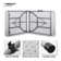 Rectangular Bi-Fold Dining Table with 10 Folding Chairs Set for Picnic Event Indoor and Outdoor Use