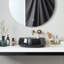 Lavabo de salle de bain vasque rond transparent 17,7 po Clingao-115344183