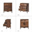 Hippe 71.12cm Wide Country Solid Wood Rectangle Accent Cabinet with Faux Six-Drawer Front-1268018808