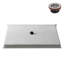 72 po. X 36 po. Base de douche en alcôve en acrylique blanc brillant avec drain central, drain inclus-114639121