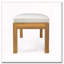 Ensemble repas 6 pièces en bois d'acacia avec banc et parasol (teck clair) 6 pièces-1174665239