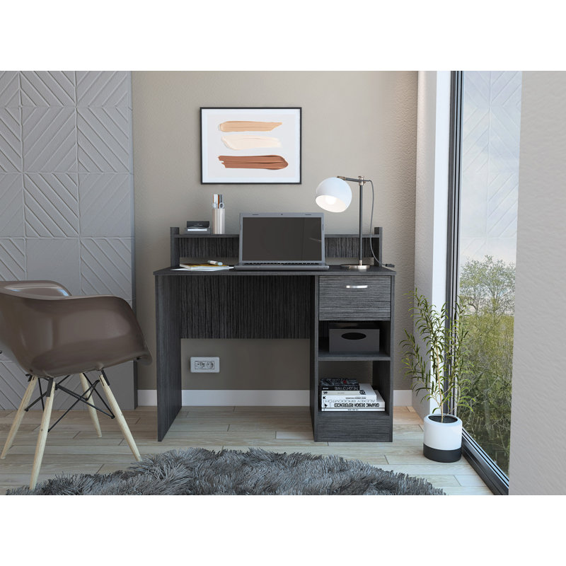 Charlotte 40" Wide Computer Desk, Gray