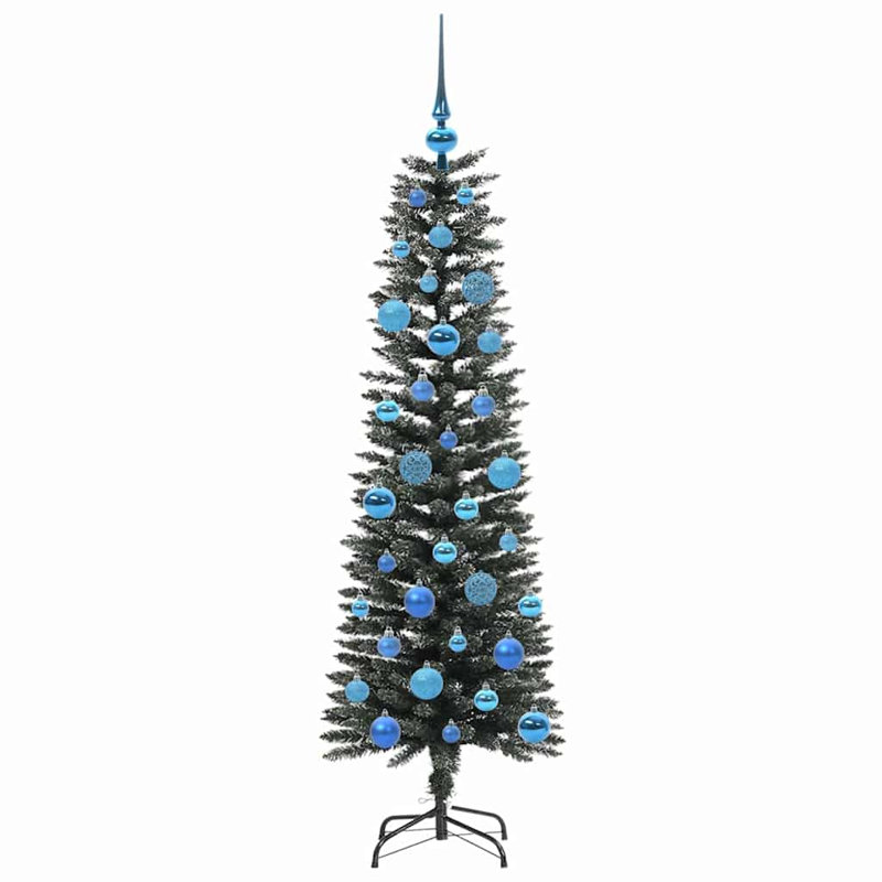Artificial Christmas Tree with 150 LEDs Green 43 x 43 x 150 cm, Blue