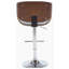 Tabouret de bar rotatif à hauteur réglable avec siège et dossier courbés Modern