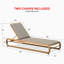 Fauteuil inclinable d'extérieur pour terrasse au bord de la piscine avec dossier coulissant avec coussin réglable Latitude Run® 2 pièces-1428235488
