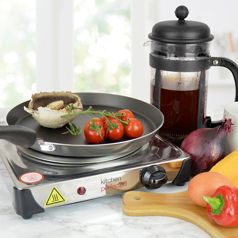 Kitchen Perfected Electric Single Hotplate, Silver/Grey