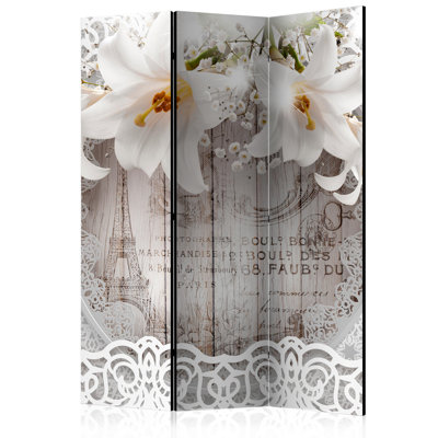 Gilboy 135 cm W x 172 cm H 3 - Panel Solid Wood Folding Room Divider