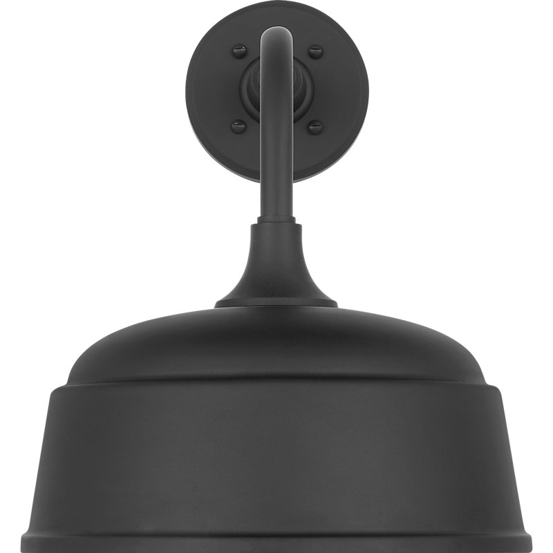 Thomas O'Brien 1 - Light Outdoor Barn Light, 15.25" H x 16.75" W x 12.5" D, Matte Black, Matte Black