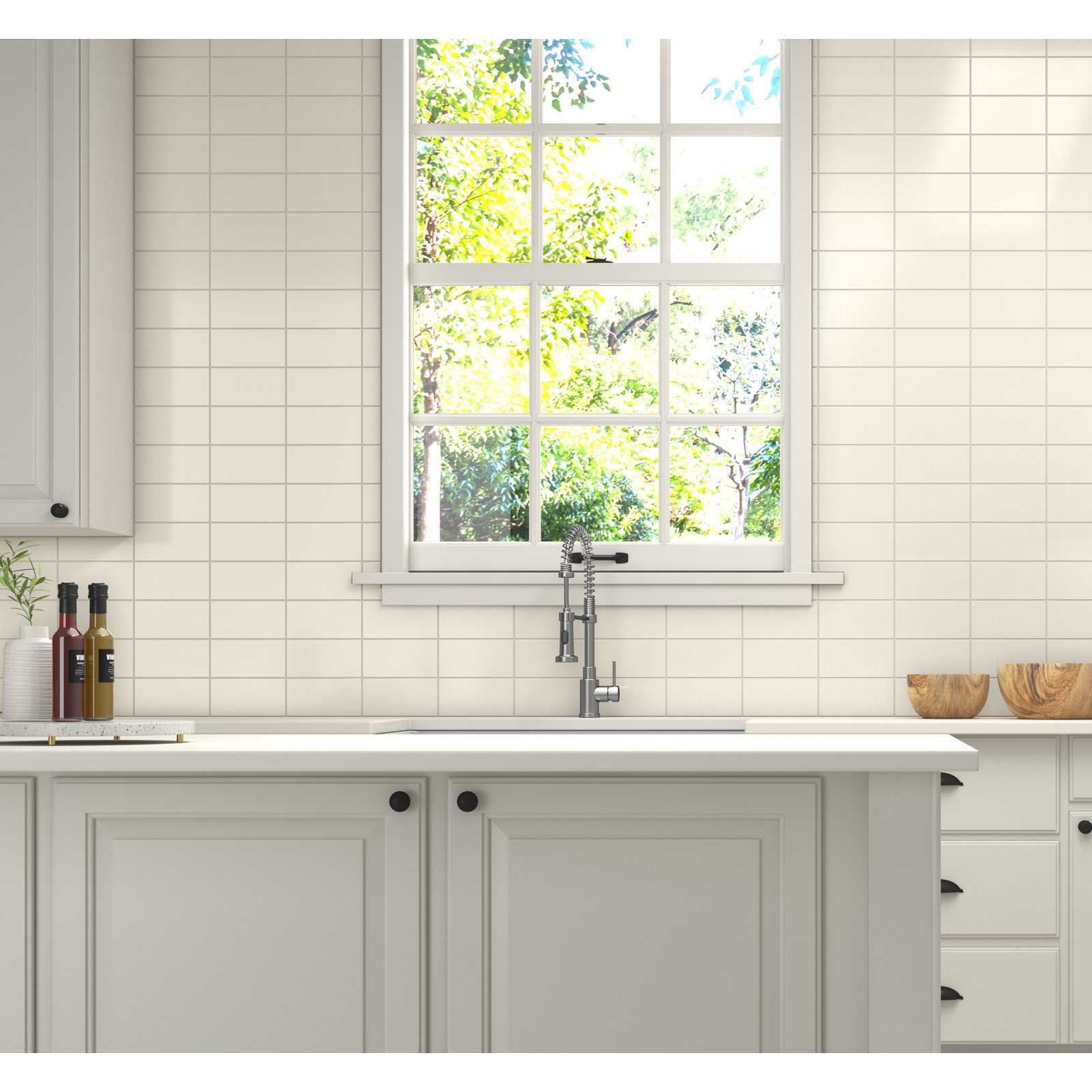 Guilford 3" x 6" Ceramic Subway Wall & Floor Tile, Matte Biscuit