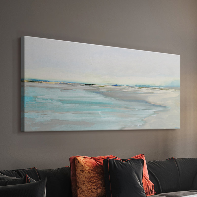 Inlet at Dusk - Toile tendue avec châssis - Prêt à accrocher, H 16 po x l 32 po