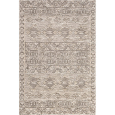 Riya SpinClean Geometric Machine Washable Area Rug
