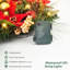 Couronne de Noël rouge et dorée pré-illuminée de 61 cm (24 pouces), avec guirlande de 2,74 m (9 pieds).