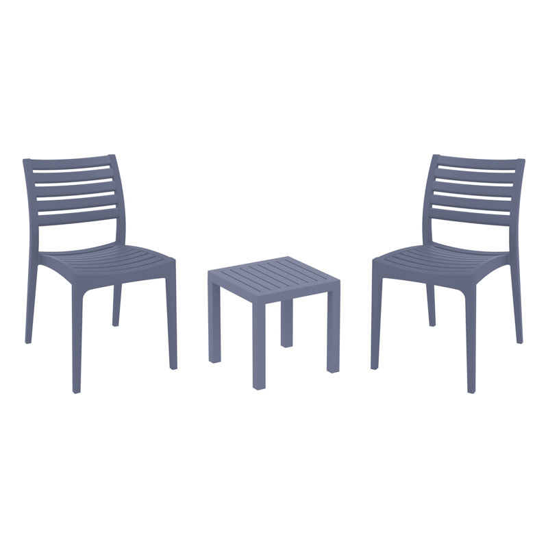 2 - Person Patio Conversation Set, Dark Gray