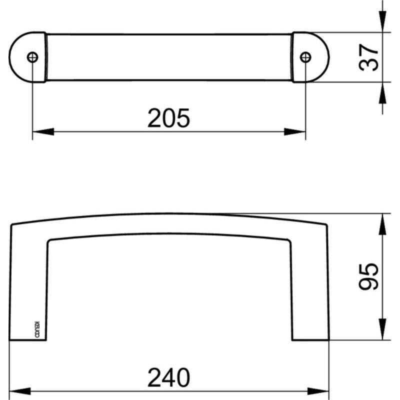 Elegance 24cm 1 Wall Towel Bar