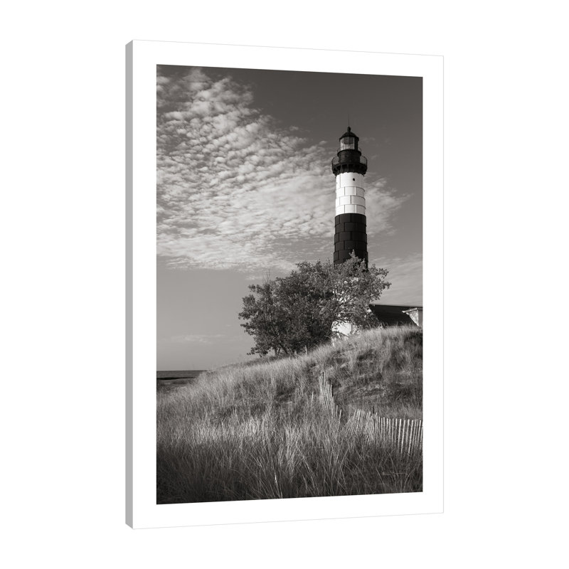 «Big Sable Point Lighthouse II BW», toile tendue par Alan Majchrowicz, H 24 po x l 16 po x P 1,5 po