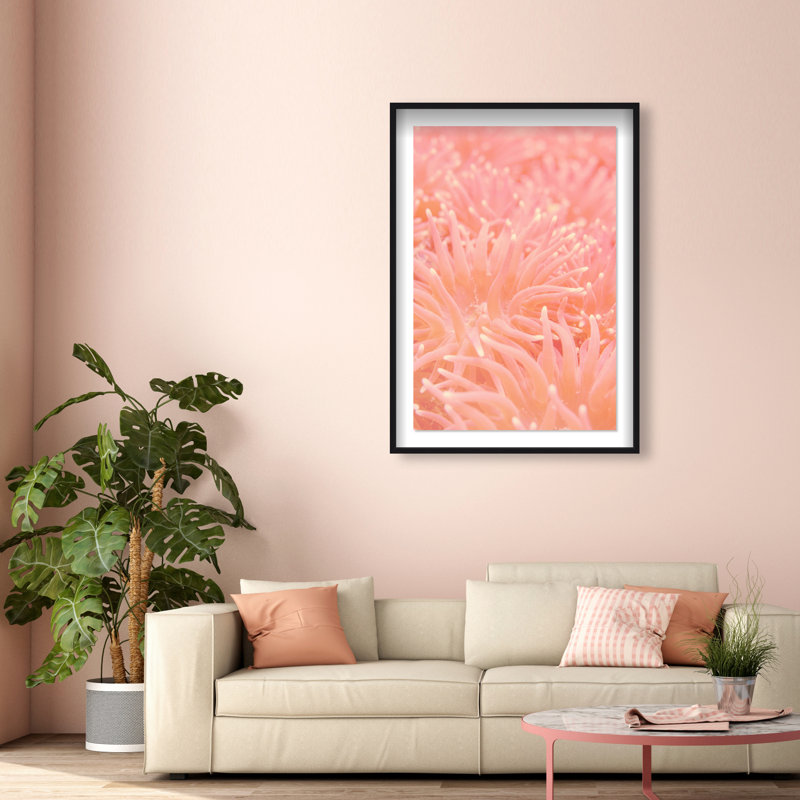 Deep Sea Flowers Shadowbox Nautical & Beach Print by Oliver Gal, Black Frame, 10 x 15, 16.5"H x 11.5"W, Black Shadowbox
