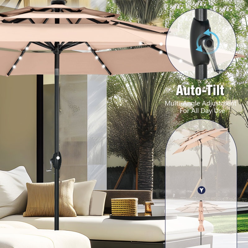 3m Market Parasol, Beige