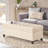 Beige Fabric With Extra Storage Compartments - Enhances Organization Bench Detail Adds A Touch Of Luxury-1748219541