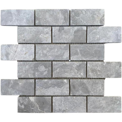 Carreau de mosaïque en marbre 2 po x 4 po CNK Tile Brick