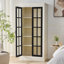 Élégante vitrine avec portes en verre pour mettre en valeur les objets de collection, idéale pour divers espaces de vie et de travail
