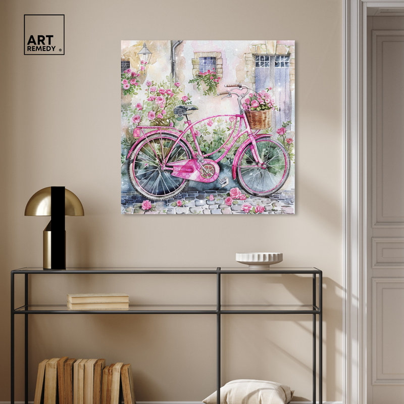 «Glam Bike Chic Farmhouse» par Art Remedy, Toile tendue, H 30 po x l 30 po