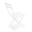 Bistro pliable à 3 terrasses en blanc - Mobilier en métal pour l'extérieur 2 chaises et table, structure
