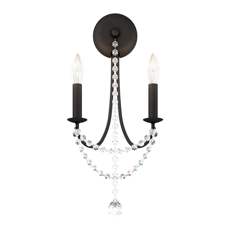 Verdana 2 - Light Candle Wall Light, Black