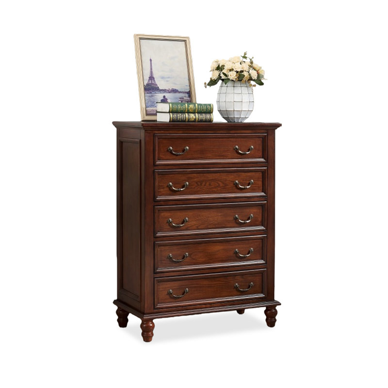 Commodes et commodes rectangulaires en bois massif brun noisette