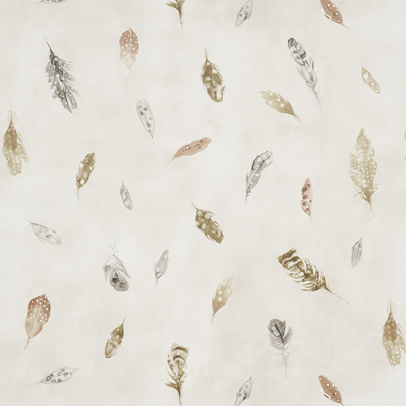 Woodland Feathers Wallpaper, Autumn