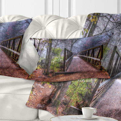 Coussin décoratif photo magnifique bridge over creek landscape