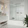 Opal Mirage MCOCOD 56"-60" W x 66" H Double Smooth Sliding Frameless Tub Door with 3/8"(10mm)Clear Glass