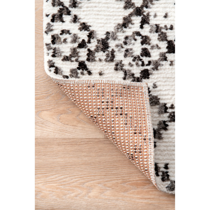 Tapis gris à motif géométrique Jeterson, Rectangle 5 pi x 8 pi
