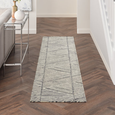 Tapis gris touffeté en laine