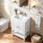 24" White  Freestanding Bathroom Vanity with Soft-Close Door