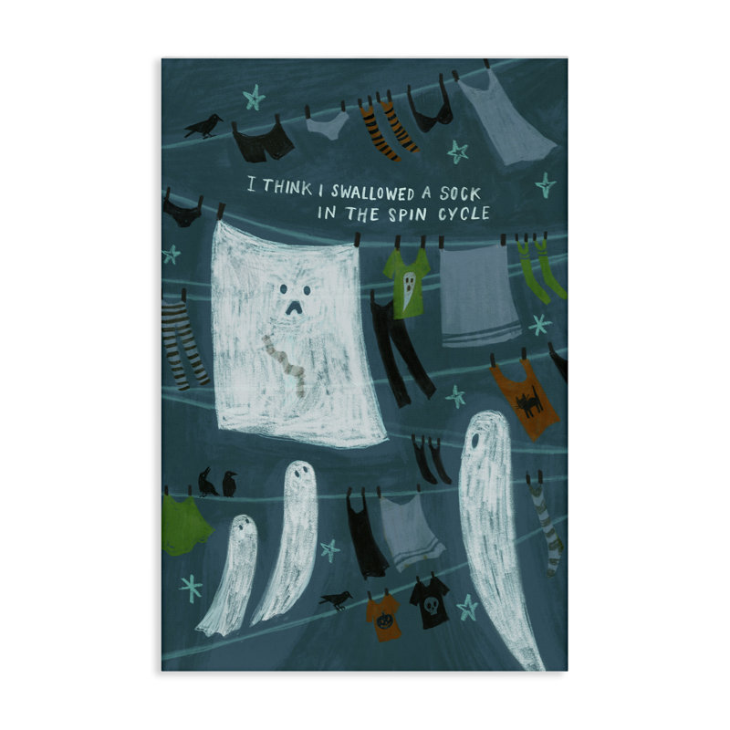 "Spooky Laundry Mystery", art mural par Irene Chan, H 30 po x l 45 po