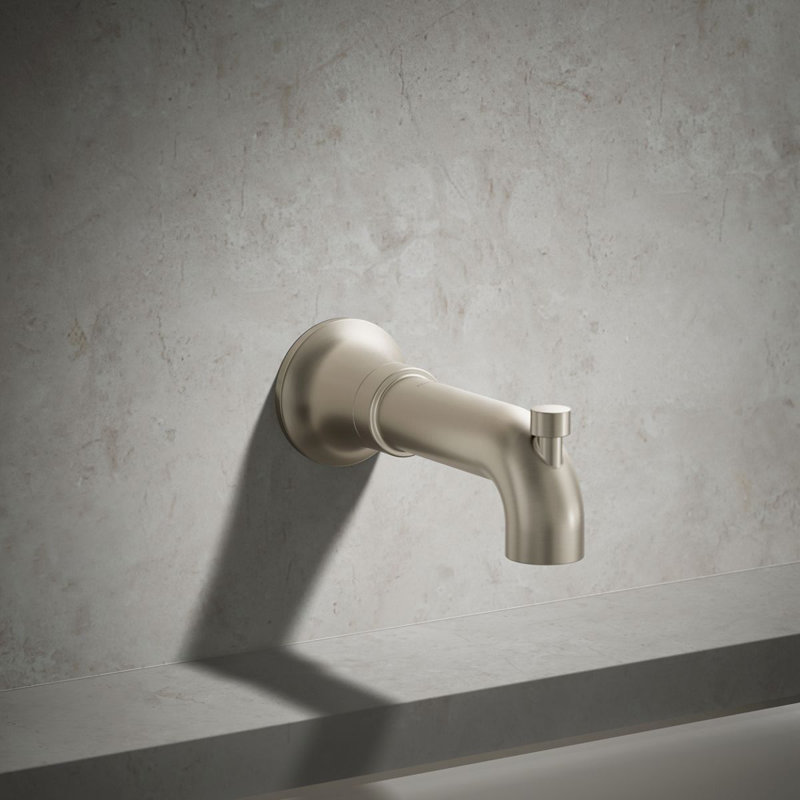 Tone Wall-Mount Diverter Bath Spout, Vibrant Brushed Nickel