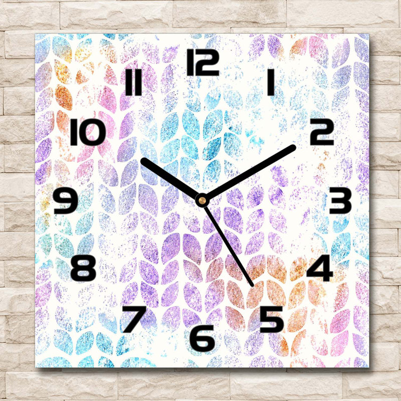 Ieda Glass Wall Clock, Black