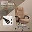 Fauteuil de massage avec repose-pieds, fauteuil de bureau de direction avec 6 points de vibration et chaleur, fauteuil d'ordinateur inclinable, fauteuil de bureau pivotant, hauteur réglable-2094603252