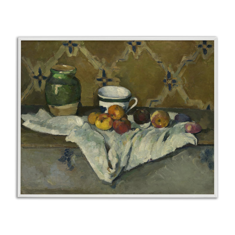 Art giclée Cezanne, H 11 po x l 14 po, Giclée encadrée blanc bord de mer