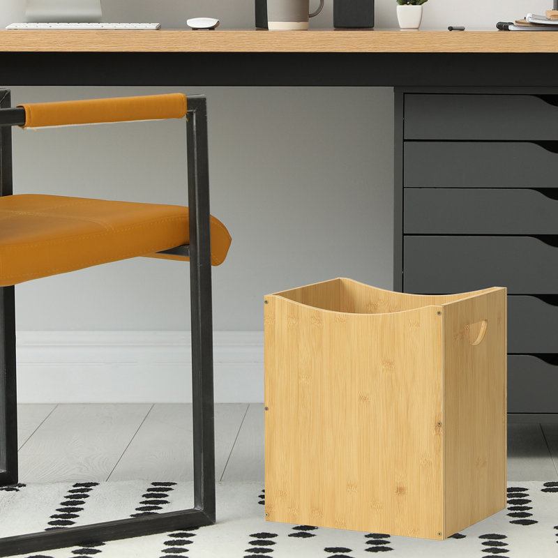 Ensemble de poubelles détachables en bambou, 2 pièces