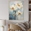 Minimalisme renoncules sur fond bleu sur toile-1315688072-1315688076