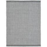 Meraki 02 Hand Loomed Geometric Area Rug in Gray Stone/Ivory