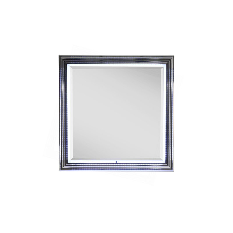 MOON SMOOTH WHITE MIRROR WITH LED, White
