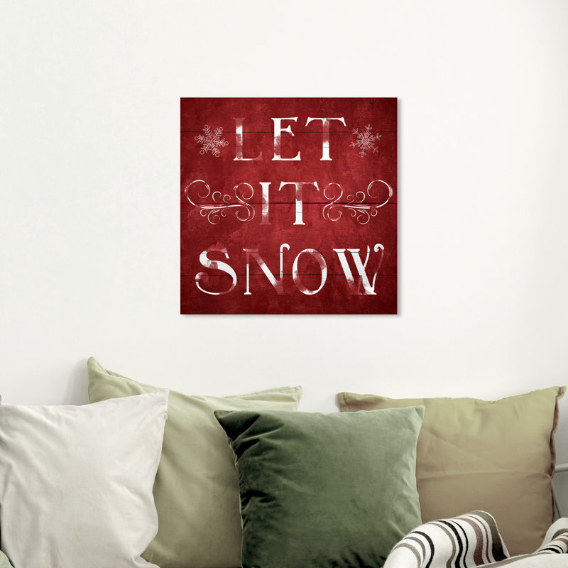 Let it Snow - Impression sur toile tendue, H 20 po x l 20 po x P 1,5 po