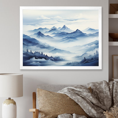 Mountain Blue Peak Harmonies II - Mountains Canvas Art