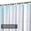 Rideau de douche bleu imperméable, rideaux de douche pour la salle de bain avec 12 crochets-129432811