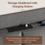 Linen fabric soft bed frame with USB charging port-1389968930-1389968931