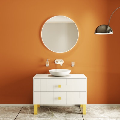 Spruha-F_Modern Free Standing Bathroom Vanity With Washbasin - Non-Toxic Fire-Resistant MDF-40"-Omega Collection 24"_OM24_