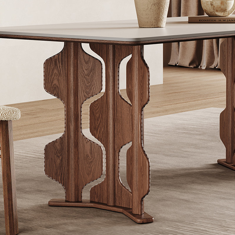 Table de salle à manger évidée unique, H 29,53 po x L 55,12 po x l 31,5 po